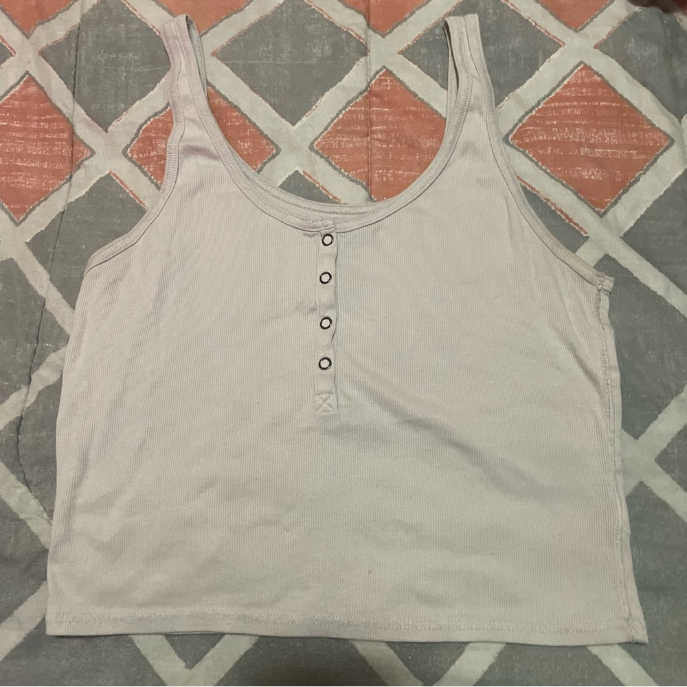 Purple Cropped Tank Top